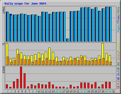 Daily usage for June 2024
