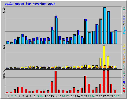 Daily usage for November 2024
