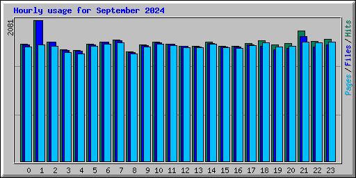 Hourly usage for September 2024