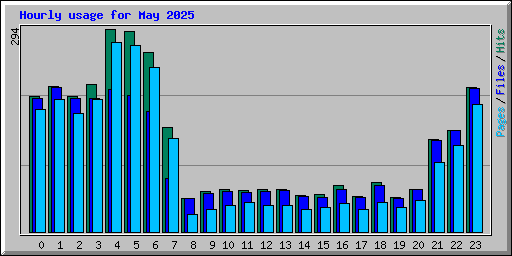 Hourly usage for May 2025